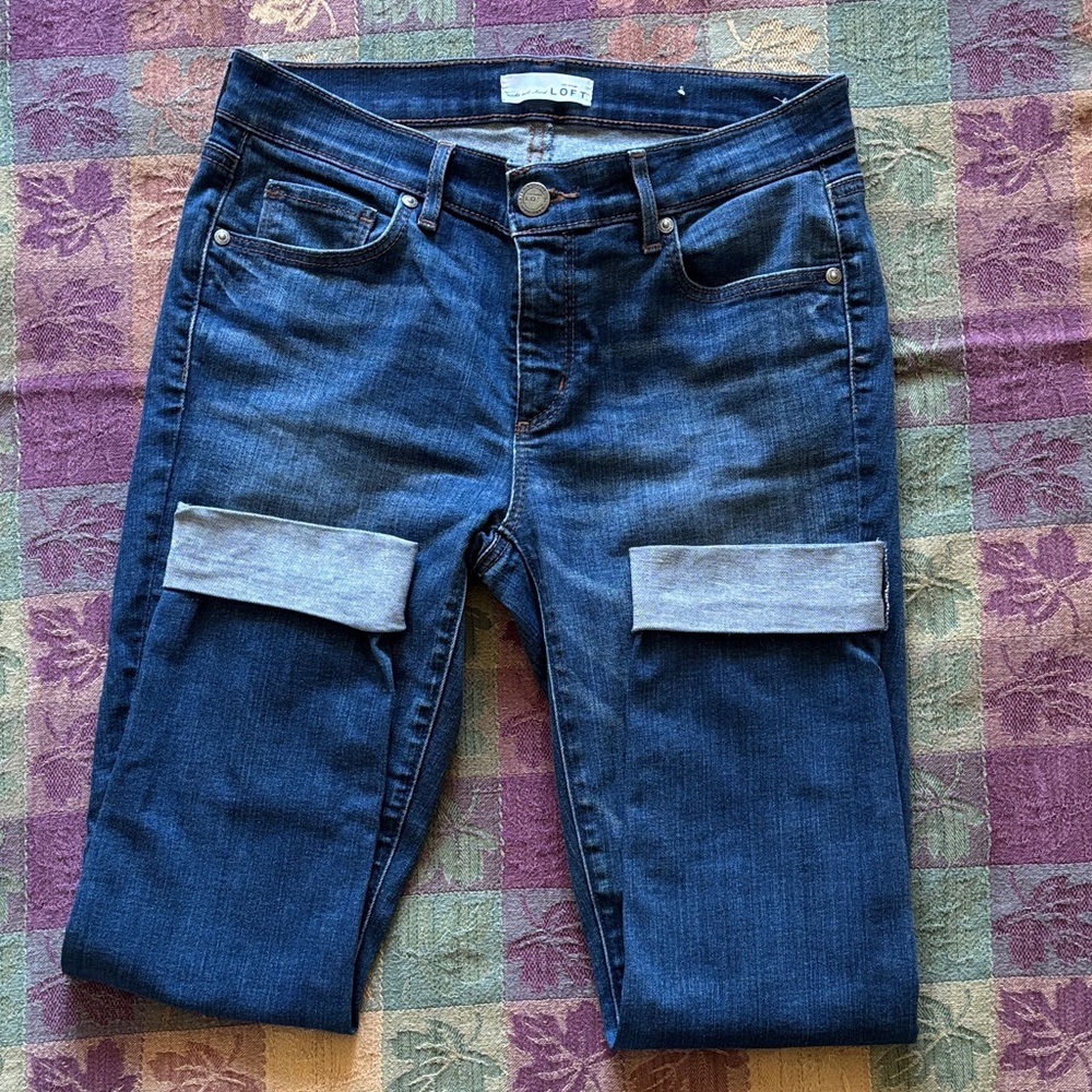 LOFT Classic Modern Skinny Indigo Jeans